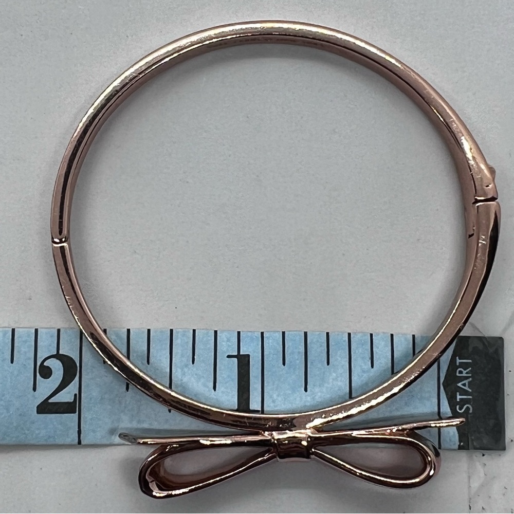 kate spade rose gold bow bangle bracelet - Picture 8 of 10
